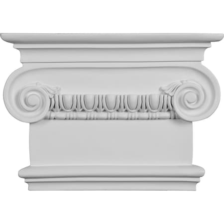 Ekena Millwork 7 1/2"W x 8 1/2"H x 2 1/2"P Classic Ionic Large Onlay Capital Fits Pilasters up to 5 1/4"W x 1 1/8"D CAP09X07X03RI